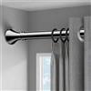 Generico Asta per Tenda da Doccia Estensibile 40-500 cm Asta telescopica Senza Forare in Acciaio Inox, Bastone Tenda a Pressione, Antiruggine e Antiscivolo, per Bagno soggiorno(Metallic,4.1-5.0m)