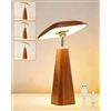 HARPER LIVING Lampada da tavolo ricaricabile, luce da comodino a fungo dimmerabile con tocco magnetico, lampada da scrivania portatile a LED con batteria per camera da letto, soggiorno, ufficio