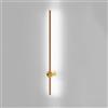 duhapy Lampada da parete a strisce per interni, lampade da parete lunghe lineari in ottone con paralume in silicone bianco, applique moderne a LED, applique creative girevoli a 360° e regolabili per comodino
