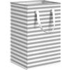 BUYMEO Store BUYMEO 72l Cesto portabiancheria pieghevole, set sacco portabiancheria, Autoportante, biancheria, contenitore portabiancheria impermeabile, contenitore per biancheria, Portabiancheria, Grigio