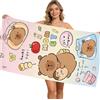 SFODTN Capybara Telo Mare, Capybara Asciugamano da Spiaggia Coperta da Spiaggia da Viaggio Teli Mare Microfibra Coperta da Spiaggia da Viaggio Leggero e Portatile Doccia Asciugamano per Yoga, Piscina, Sauna