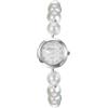 JewelryWe Orologio Bracciale da Donna con Perle: Orologio Piccolo Elegante Senza Numero Colore Oro-rosa in Acciaio Inossidabile Leggero Idee Regalo