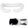 kwmobile Cover Facciale Silicone per Occhiali VR Compatibile con Vision Pro VR Glasses - Custodia Protettiva VR - bianco