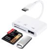 AGEEMY USB C Lettore di schede SD, Adattatore Lettore SD USB C a Micro SD, USB OTG Memoria esterna per Micro SDXC,Micro SDHC,SDXC,SDHC, Compatibile per iPhone 15 Pro, MacBook, Galaxy S20/S21