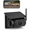 CEMOFE Telecamera retromarcia solare HD wireless magnetica WiFi, batteria 9600mAh, visione notturna IR, impermeabile IP67, per camion, SUV, camper, rimorchi