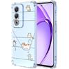 YUXING Cover Trasparente per Oppo A80 5G - Custodia Protettiva Sottile in TPU Morbido Antiurto con Carino Motivo Disegno Cool (Kitten)