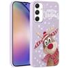 Yoedge Natale Cover compatibile con Samsung Galaxy A55 5G 6,5, Custodia in Silicone Ultra Sottile Viola con Cartoon Natalizie Disegni, Morbida Antiurto Protettiva Case per Samsung A55 5G, Cervo 7