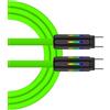 Nucelit Cavo di ricarica rapida in silicone da USB C a USB C 5A 100W 240W cavo di alimentazione con ricarica rapida per e viaggi veloci