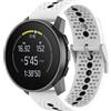 GIOPUEY Cinturini Compatibile con SUUNTO Run, Morbido TPU Cinturino [Design a Colori di Giunzione] - White/Black