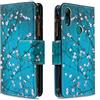 LEMORRY Cerniera Portafoglio Cover per Huawei P Smart Z Custodia in Pelle, con Massimo 9 Slot per Schede e Tasca per Soldi, Funzione Supporto Mediale e Cinturino da Polso, Design Dipinto 3