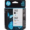 HP Envy 4574 HP302 Cartuccia d'inchiostro originale X4D37AE, 1 nero F6U66AE, 1 colore F6U65AE