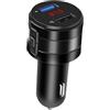 CONGARTENO Trasmettitore Radio Auto Wireless con Chiamata Vivavoce e Doppi USB per Ricarica Rapida Adattatore Stereo per Musica in Macchina e Collegamento Auto Facile