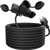 greate Prolunga elettrica da 20 metri con 3 prese - Spina elettrica impermeabile IP44 per estern - Presa shuko 3500W - Prolunghe elettriche, cavo prolunga elettrica, prolunga 16A