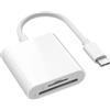Critin USB C a SD/Micro SD Card Reader, Tipo C SD Card Adapter, USB C a Micro SD/SD Card Reader, 2in1Memory Card Reader, adatto per iPhone 15/Plus/Pro/Pro Max, MacBook Air Pro, iPad Pro/Mini/Air, Samsung ecc