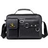FZL02068LM Custodia per tablet Borsa a tracolla da uomo alla moda Custodia protettiva for tablet portatile in pelle PU Valigetta lavoro Tipo di custodia viaggio Zaino per laptop(Nero)