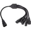 Zunate Da C14 A 5 X C13, Spina Maschio IEC 320 C14 A 5 Prese Femmina C13 Cavo Splitter A Y, Cavo Adattatore di Alimentazione 10 A 250 V, 1,6 Piedi