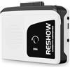 Reshow Registratore di cassette, convertitore portatile da cassette a MP3 con USB-C, altoparlante integrato, convertitore da nastro audio a digitale, registrazione inversa per audio stereo, bianco