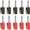 HENGBIRD Connettori a Banana 4 mm per Diffusori, 10 Pezzi Rosso Nero, 32a 250v - Collegamento Rapido Senza Saldatura in Ottone Nichelato e Nylon Modificato - per Amplificatori, Altoparlanti e Misuratori