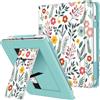 FINTIE Custodia per 7 Kobo Libra Colour (2024) / Kobo Libra 2 (2021) | Stand Cover Protettiva Custodia con Card Slot e Hand Strap, Auto Sveglia/Sonno, Spring Bloom