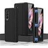 COQUE Custodia per Galaxy Z Fold 3 5G, custodia pieghevole a cerniera, custodia per telefono pieghevole per Samsung Galaxy Z Fold 3 5G in fibra di carbonio