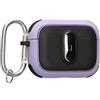kwmobile Cover per Apple Airpods Pro 2 Case - Custodia per Airpods Pro 2 Generazione - Porta Cuffie con Chiusura Sicura - Adatta a Ricarica e Trasporto - nero/lavanda