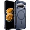 Nekiyo Tech Custodia Protettiva Doppio Strato Grado Militare Compatible with Google Pixel 10 Pro XL con Anello Magnetico - Blu