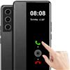 Nshkeji Custodia Clear View per Samsung Galaxy S21 5G - Touch Screen, Morbida, Flip Extra Sottile, Pelle Antiurto - Case per Samsung S21