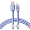 Baseus Cavo da USB-A a USB-C da 100 W a ricarica rapida, involucro in lega di alluminio intrecciato cavo di tipo C per Pad Air/Pro, Samsung Galaxy S21, Huawei, Xiaomi (1,2 m) (viola)