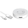 GERUI Caricabatterie Magnetico, 2 Pezzi Cavo USB 100cm + Base di Ricarica a 2 Pin