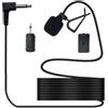 SPTSSWET Microfono per Auto da 3,5 mm Compatibile con Kenwood JVC Pioneer per Autoradio Stereo Radio da 3 m, con Adattatore 2,5 mm Plug and Play