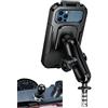 iMESTOU Supporto Telefono Impermeabile Moto Per Steli di Forcella, Taglia S | Antifurto, Alluminio Base a Sfera da 1, Rotazione a 720°, Per Smartphone da 3,5-6,1, Per Foro Forcella da 12-25,4 mm