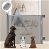 MYPIN Cancelletto Estensibile per Bambini 0-140 cm Cancello di sicurezza per Bambini, Cancelletto per Cani, Scale e Corridoi Interni ed Esterni (Grigio)