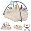 Blissful Diary Palestrina Neonato Con Arco Rimovibile, Palestrina Neonato Montessori Con 6 Giochi - Sviluppo Sensoriale E Motorio Progressivo, Regalo Per Neonati, Ragazze E Ragazzi, Boho Oceano