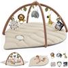 Blissful Diary Palestrina Neonato Con Arco Rimovibile, Palestrina Neonato Montessori A Forma Di Foglia Con 6 Giochi - Sviluppo Sensoriale E Motorio Progressivo, Regalo Per Neonati, Beige Avena