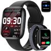 Tensky Smartwatch Uomo AMOLED 1.85'' Orologio Smartwatch 3ATM Impermeabile Chiamate 110+ Sportive Smart Watch, Sonno Cardiofrequenzimetro Contapassi Compatibile Android iOS