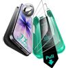 ESR 3 pezzi, Pellicola Vetro Temperato per iPhone 17/16 Pro, Vetro temperato di qualità militare, Infrangibile, Rivestimento anti-riflesso, Durevole, serie Armorite Ultra-Tough con supporto Ultra Fit