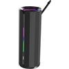 VOCH Cassa Bluetooth Portatile con Luce LED RGB, Stereo Potente Altoparlante Bluetooth 5.3, Accoppiamento TWS, IPX7 Impermeabile, 20 Ore Riproduzione per Esterno, Feste, Camping, Casa, Viaggi, Nero