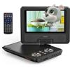 Yoton Lettore DVD Portatile 9,5", Bambini Auto, Schermo 7,5", Batteria 6H