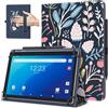 TiMOVO Custodia Universale per Tablet Android 10,1 Pollici con Anello per Penna, Cover Leggera e Pieghevole in Piedi con Cinghia a Mano per Tutti i Tablet Touchscreen da 9,6-11 Pollici, Fiore Colorato