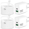 ARCCRA 40W 2-Porto USB C Caricatore + Originale 3M Tipo C Cavo per iPhone 17/16/15