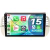 ACAVICA Autoradio Android 15 per Fiat 500 2007-2015-4+64GB, Schermo 9" HD con Wireless CarPlay, Android Auto, Bluetooth 5.4, WiFi 6.0, Dual USB, GPS - Stereo Auto Touchscreen per Navigazione