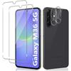 QULLOO per Samsung Galaxy M36 5G Vetro Temperato, [2+2 Pezzi] Pellicola Vetro Protettiva & Pellicola Fotocamera, Durezza 9H Vetrino Protezione Schermo Anti Graffio Senza Bolle