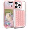 Altartar Trasparente Custodia per iPhone 16 Pro Ultra Sottile Cellulare Con Ventosa Rimovibile Custodia Clear Silicone Resistente agli urti Case Protettiva TPU Ventosa Suction Cover-Rosa