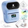 Phomemo M110 Etichettatrice Etichette Adesive Portatile Bluetooth Stampante Termica Etichette set con 3 Rotoli di Etichette per Piccole imprese,codici a barre,negozi,Compatibile con Android & iOS -Blu