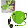 UISEBRT Avvolgitubo Acqua Automatico 20m - Supporto da parete Rotazione di 180 ° - per giardino, garage, agricoltura （20m）