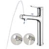 LakeBayMZC Rubinetto Bagno Lavabo alto Con Doccetta Estraibile a 3 Modalità, Miscelatore Lavabo Estraibile, Rubinetti Monocomando Bagno con Doccetta, Aeratore Rimovibile, Senza Piombo,Cromato