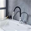 LakeBayMZC Rubinetto Lavello Cucina,Con 2 tipi di getto d'acqua,con Beccuccio Flessibile,Girevole a 360°,Cromato