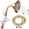 Transplant Soffione Doccia Bronzo Antico Telefono Classico - Palmare Con Tubo Flessibile in Acciaio Inossidabile da 1,5 M - Idraulico Con Maniglia in Ottone per Bagno