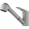 Auralum Rubinetto Lavello Cucina, Auralum Miscelatore Cucina con Doccetta Estraibile, Rubinetto Cucina Girevole a 360°, Rubinetti per Lavelli con 2 Modalità, Grigio Granito