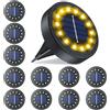 GIACOMO 14LED Luci Solari per Giardino, Nuovo stile 2024 Lampade Solare Esterno Incasso Faretti a Terra Luce Sepolta Solare Impermeabile per Prato Vialetto Scala Paesaggio (12, Bianco caldo)